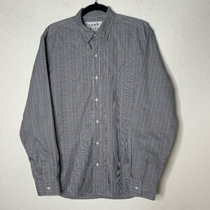 Frank & Eileen Mens Long Sleeve Button Down Shirt Size M Plaid Black White
